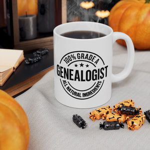 100 Percent Genealogist Mug (11oz|15oz) in by Genealogy Keepsakes
