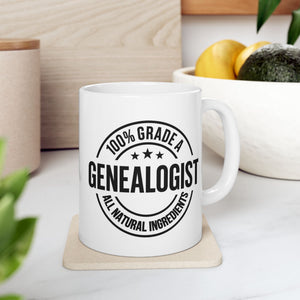 100 Percent Genealogist Mug (11oz|15oz) in by Genealogy Keepsakes