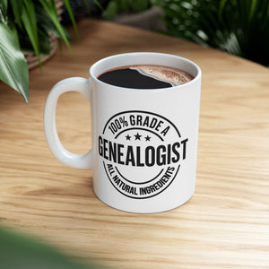 100 Percent Genealogist Mug (11oz|15oz) in by Genealogy Keepsakes