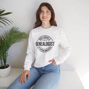 100 Percent Genealogist Sweatshirt in Light Pink by Genealogy Keepsakes