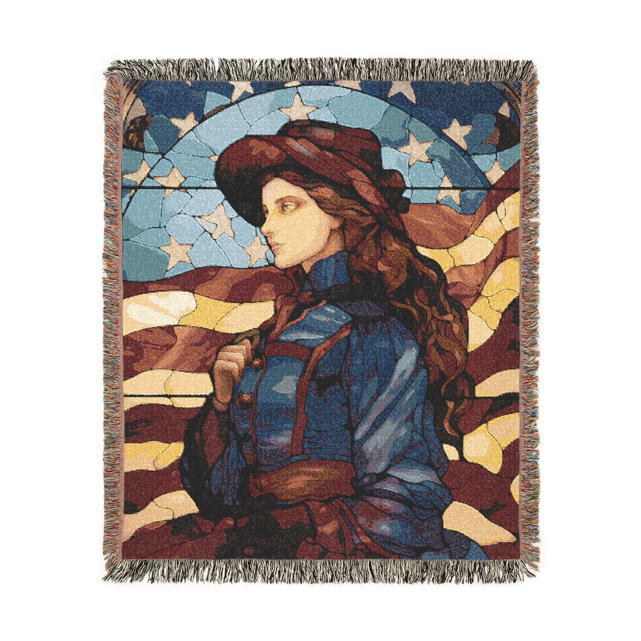 American Civil War Woven Blanket in Artwork by Genealogy Keepsakes