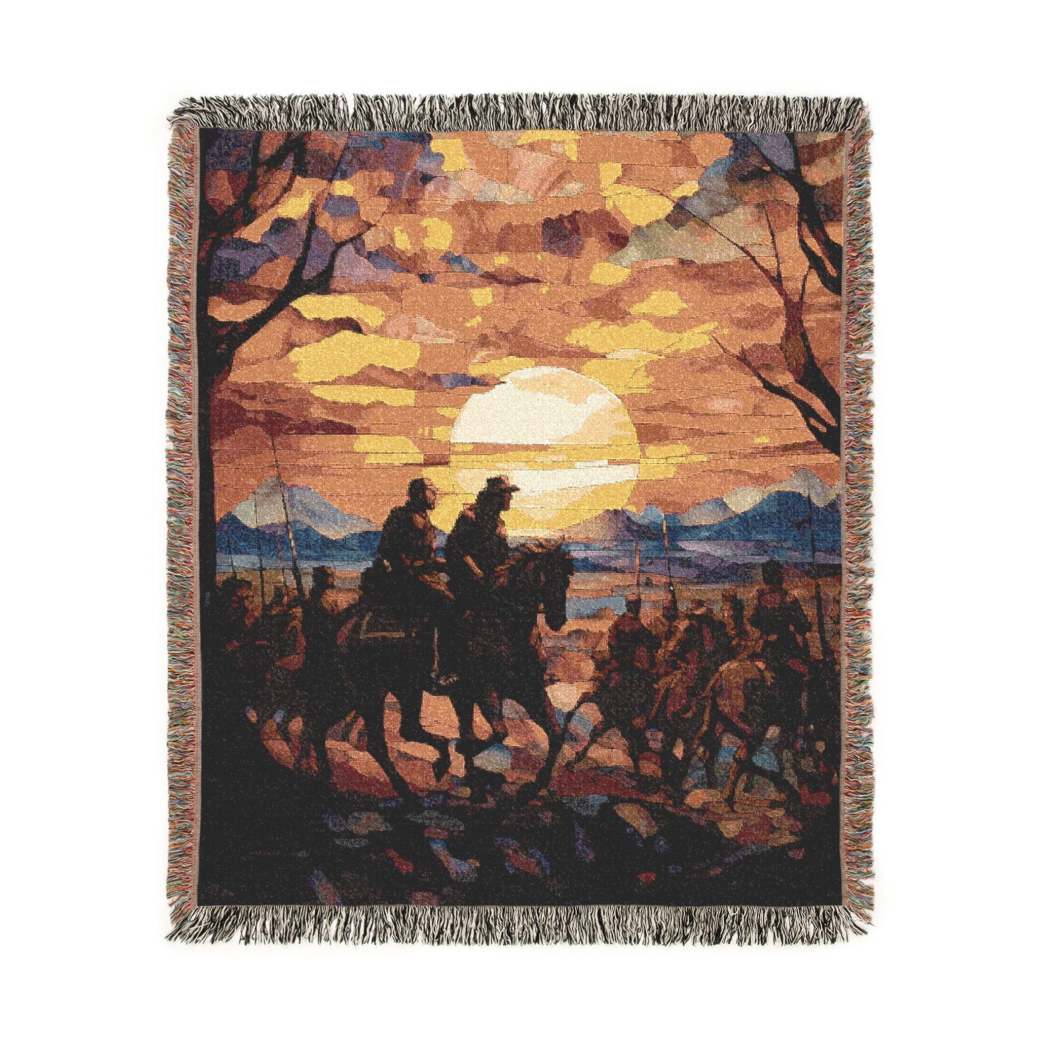 American Civil War Woven Blanket in Artwork by Genealogy Keepsakes