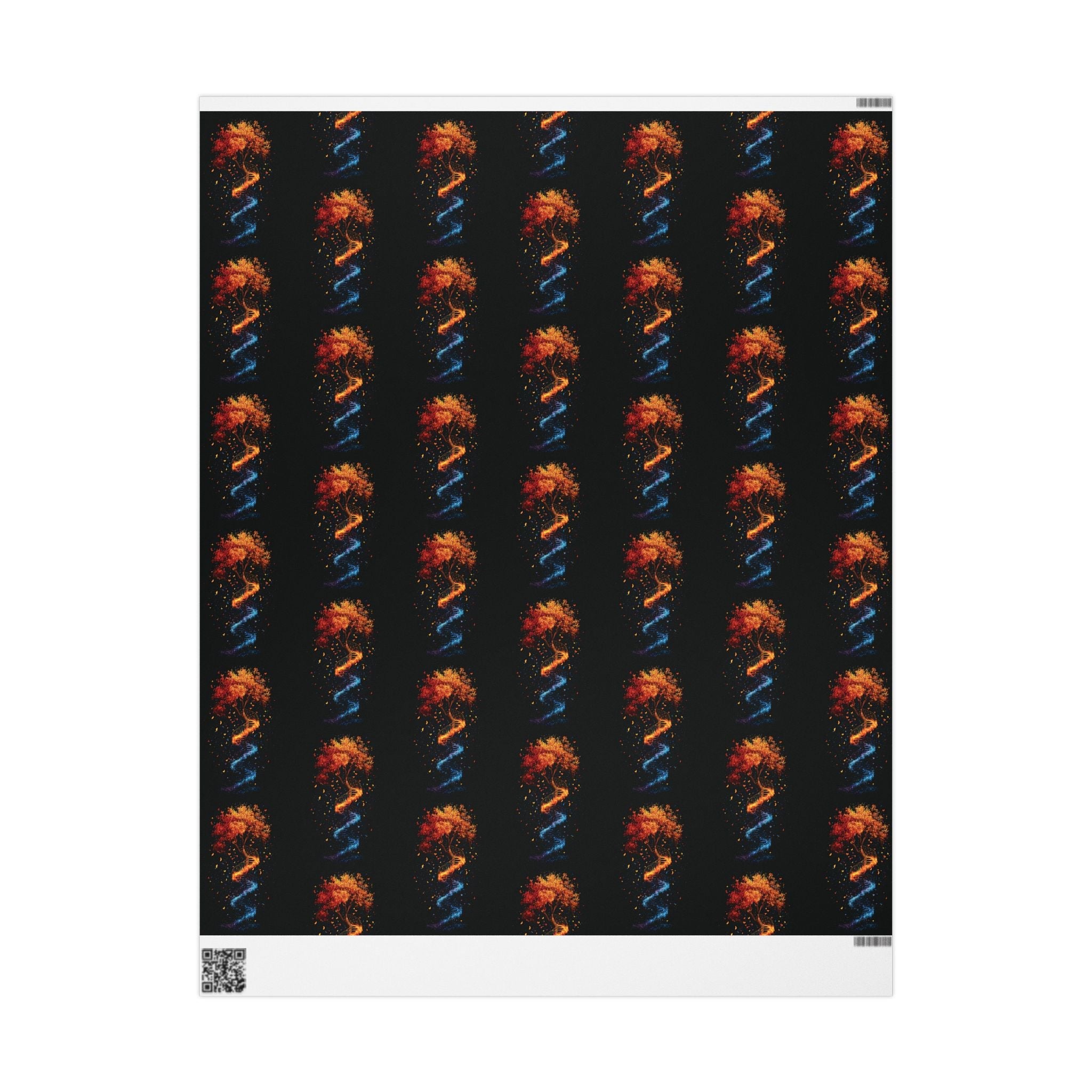 DNA Tree of Life Gift Wrap: Colorful, Modern, Artful Fun! in 30" x 36" by Genealogy Keepsakes