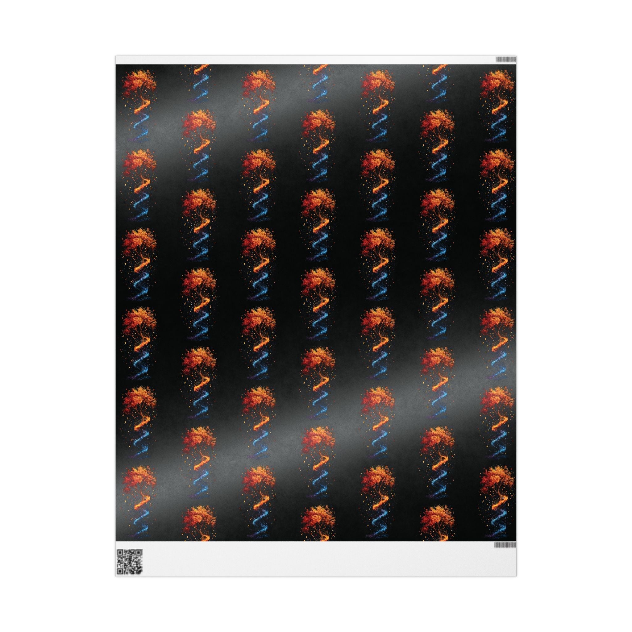 DNA Tree of Life Gift Wrap: Colorful, Modern, Artful Fun! in 30" x 36" by Genealogy Keepsakes