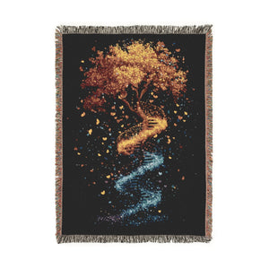 DNA Tree of Life Woven Blanket-Artwork
