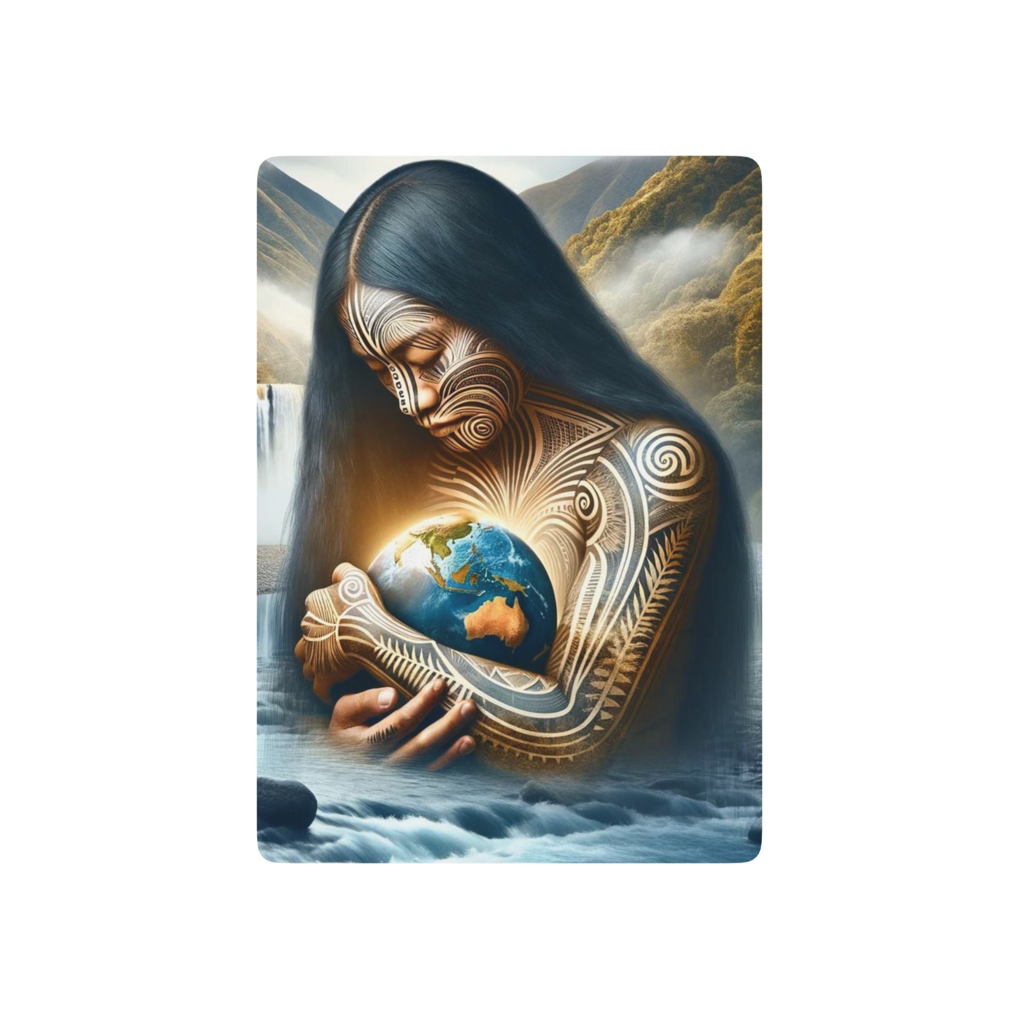 Earth Guardian – Aotearoa New Zealand Art Playing Cards in 2.5" x 3.5" by Genealogy Keepsakes