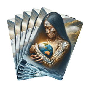 Earth Guardian – Aotearoa New Zealand Art Playing Cards in 2.5" x 3.5" by Genealogy Keepsakes
