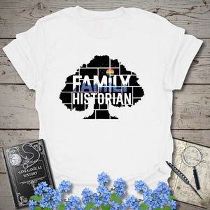 Family Historian T-Shirt - Genealogy Keepsakes Custom Genealogy Gift - White S