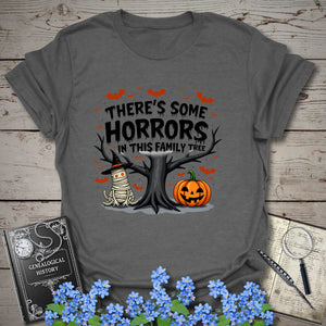 Family Tree Horrors T-Shirt - Genealogy Keepsakes Custom Genealogy Gift - Graphite Heather S