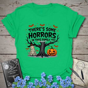 Family Tree Horrors T-Shirt - Genealogy Keepsakes Custom Genealogy Gift - Irish Green S