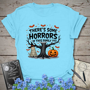 Family Tree Horrors T-Shirt - Genealogy Keepsakes Custom Genealogy Gift - Sky S
