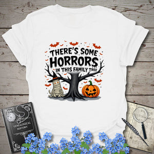 Family Tree Horrors T-Shirt - Genealogy Keepsakes Custom Genealogy Gift - White S