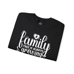 Family Tree Is Always Growing Sweatshirt in Light Pink by Genealogy Keepsakes