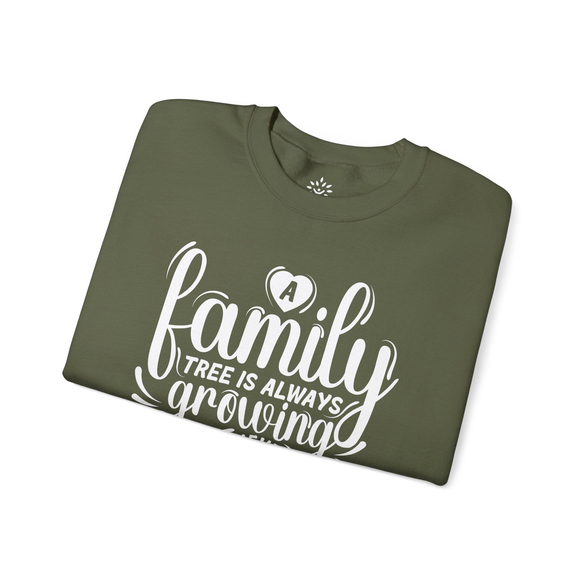 Family Tree Is Always Growing Sweatshirt in Light Pink by Genealogy Keepsakes