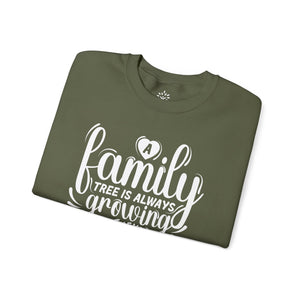 Family Tree Is Always Growing Sweatshirt in Light Pink by Genealogy Keepsakes