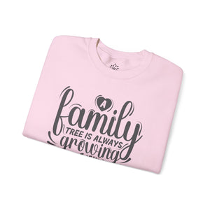 Family Tree Is Always Growing Sweatshirt in Light Pink by Genealogy Keepsakes