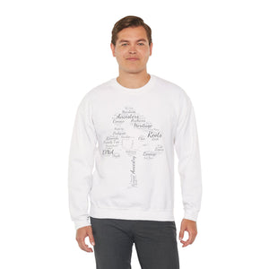 Family Tree Word Cloud Sweatshirt in by Genealogy Keepsakes
