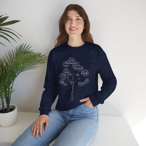 Family Tree Word Cloud Sweatshirt in by Genealogy Keepsakes