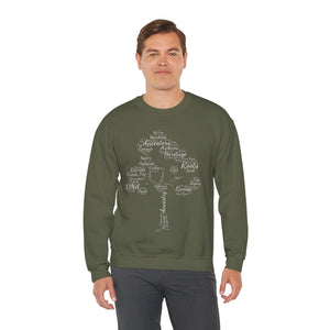 Family Tree Word Cloud Sweatshirt in by Genealogy Keepsakes