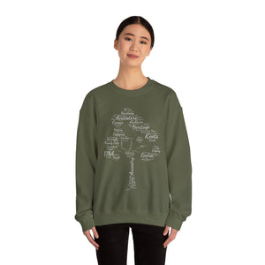Family Tree Word Cloud Sweatshirt in by Genealogy Keepsakes