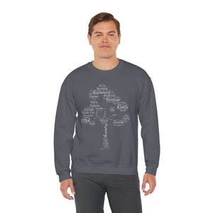 Family Tree Word Cloud Sweatshirt in by Genealogy Keepsakes