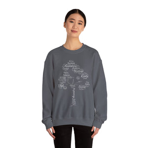 Family Tree Word Cloud Sweatshirt in by Genealogy Keepsakes