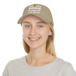 Genealogist Mode — "All • Day • Every • Day" Baseball Cap in by Genealogy Keepsakes