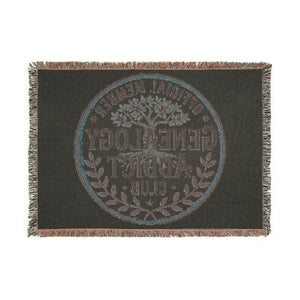 Genealogy Addict Club Woven Blanket in by Genealogy Keepsakes
