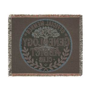 Genealogy Addict Club Woven Blanket-