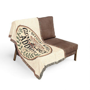 Genealogy Addict Club Woven Blanket in by Genealogy Keepsakes