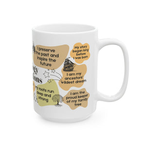 Genealogy Affirmations Mug (11oz|15oz) in 15oz by Genealogy Keepsakes