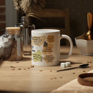 Genealogy Affirmations Mug (20oz) in White by Genealogy Keepsakes