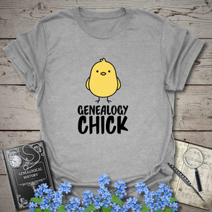 Genealogy Chick T-Shirt in Sport Grey by Genealogy Keepsakes