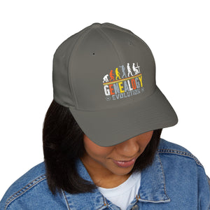 Genealogy Evolution Embroidered Cap in S/M by Genealogy Keepsakes