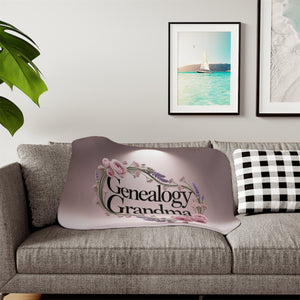 Genealogy Grandma Fleece Blanket-