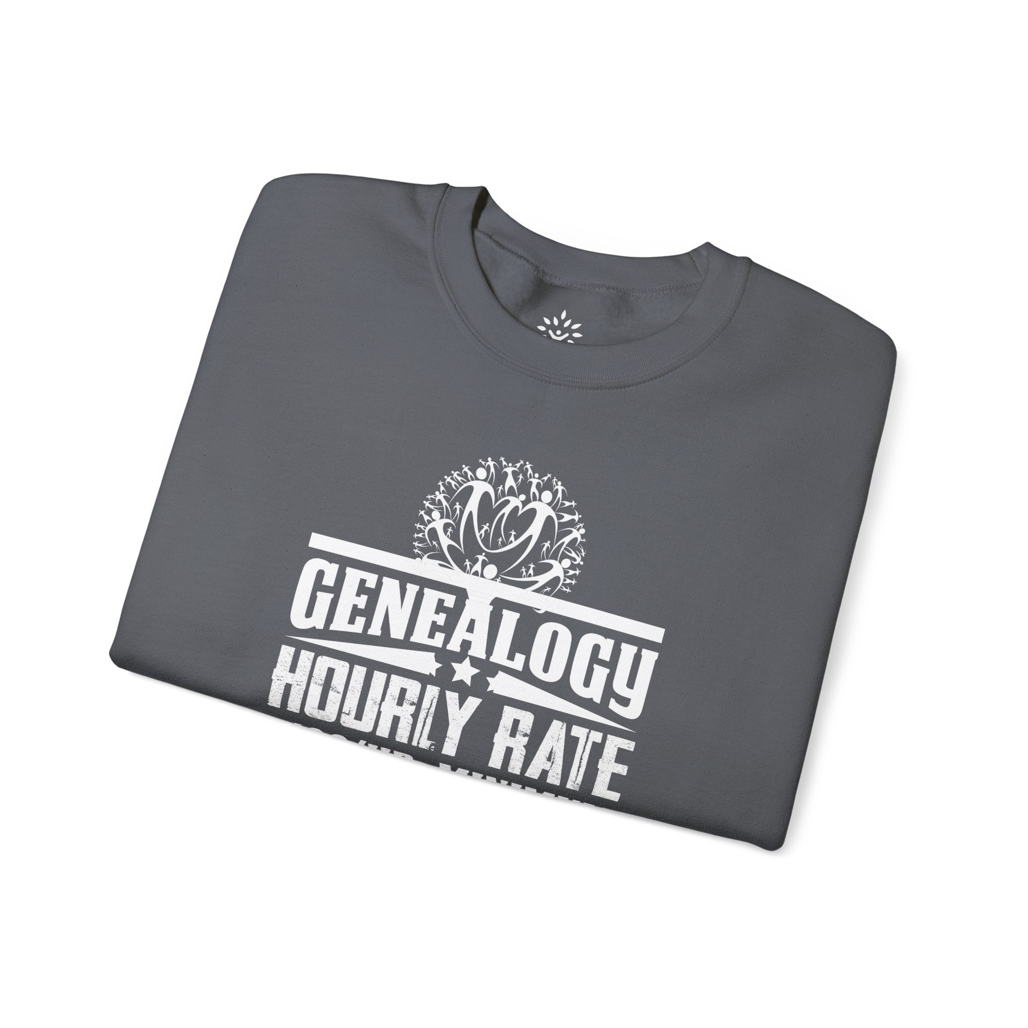 Genealogy Hourly Rate Sweatshirt in Light Pink by Genealogy Keepsakes