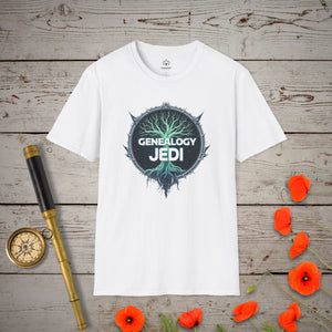 Genealogy Jedi T-Shirt in White by Genealogy Keepsakes