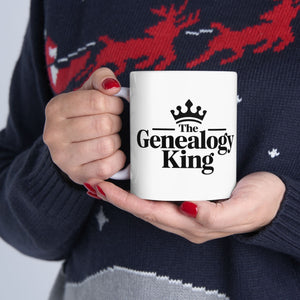 Genealogy King Mug (11oz|15oz) in 11oz by Genealogy Keepsakes