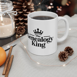 Genealogy King Mug (11oz|15oz) in 11oz by Genealogy Keepsakes