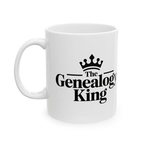 Genealogy King Mug (11oz|15oz) in 11oz by Genealogy Keepsakes