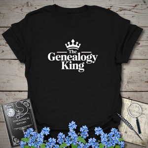 Genealogy King T-Shirt in Black by Genealogy Keepsakes