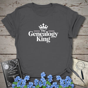 Genealogy King T-Shirt in Charcoal by Genealogy Keepsakes