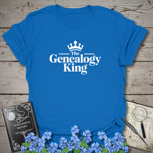 Genealogy King T-Shirt in Royal by Genealogy Keepsakes