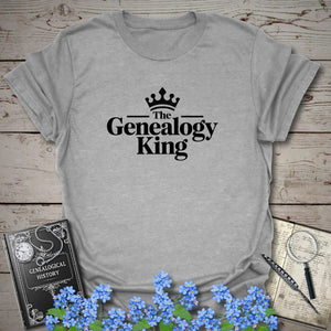 Genealogy King T-Shirt in Sport Grey by Genealogy Keepsakes