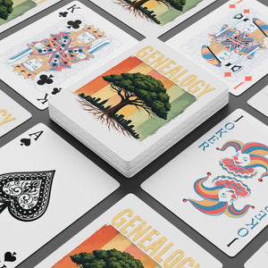 Genealogy Playing Cards in 2.5" x 3.5" by Genealogy Keepsakes