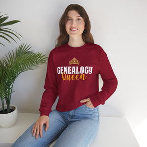 Genealogy Queen Sweatshirt in Navy by Genealogy Keepsakes