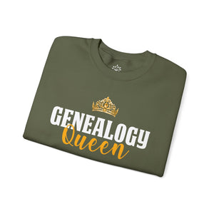 Genealogy Queen Sweatshirt in Navy by Genealogy Keepsakes