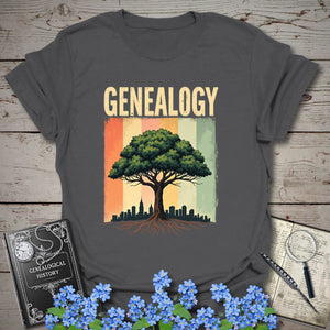 Genealogy T-Shirt in Charcoal by Genealogy Keepsakes