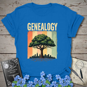Genealogy T-Shirt in Royal by Genealogy Keepsakes