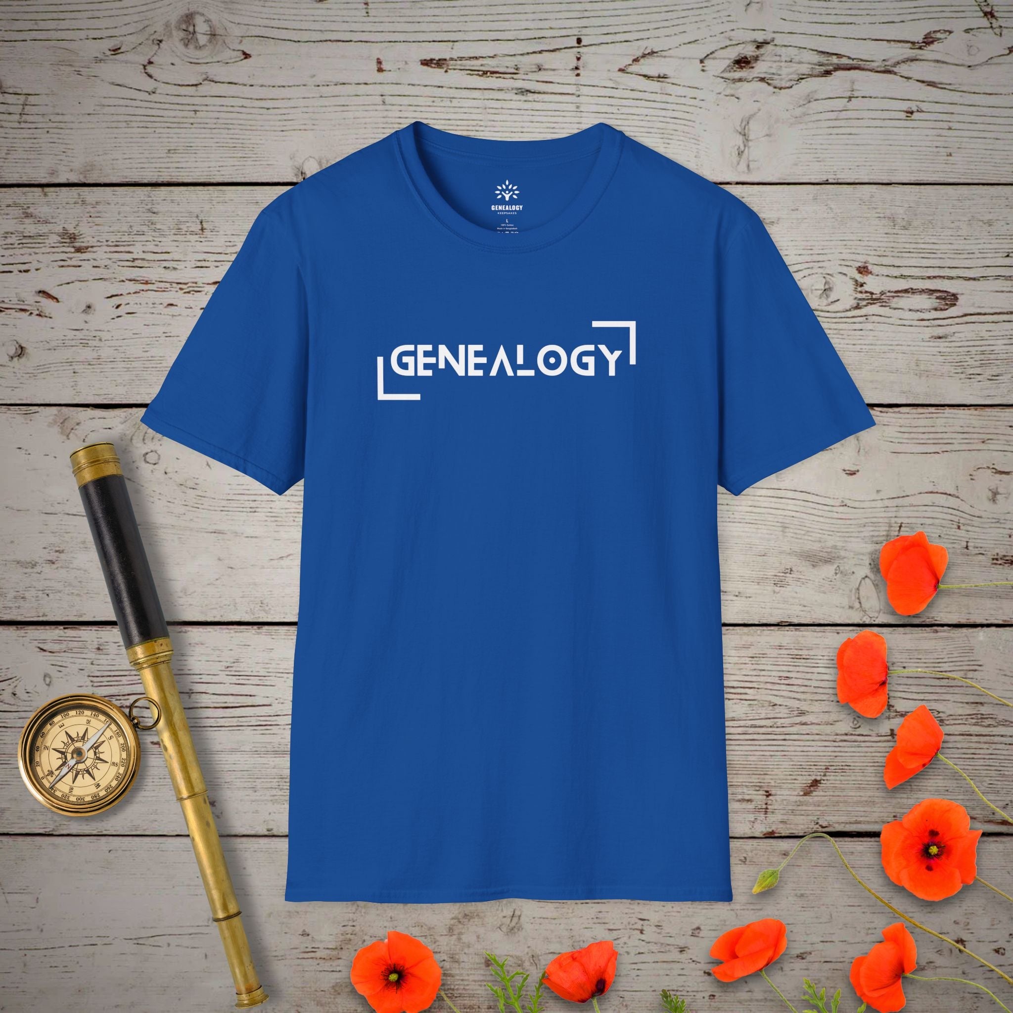 Genealogy T-Shirt in Royal by Genealogy Keepsakes